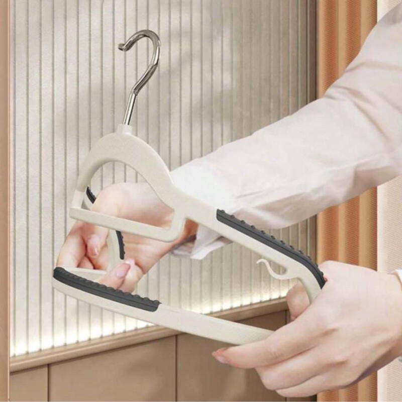 Percha Plástica X10 Antideslizante Colgar Ropa Pantalón Percha Plástica X10 Antideslizante Colgar Ropa Pantalón