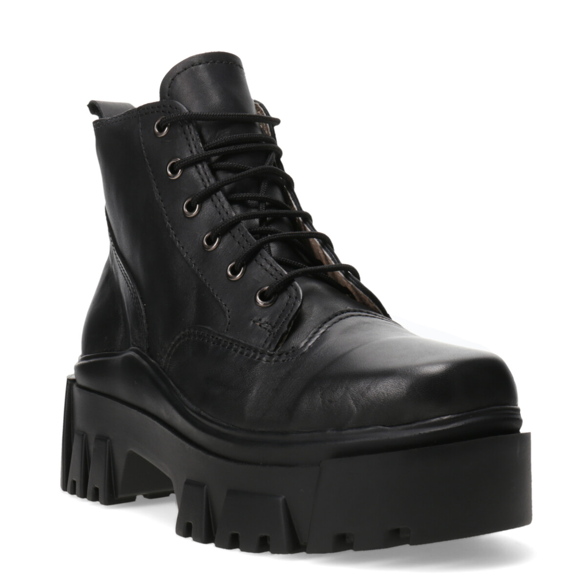 Bota de Mujer Miss Carol TAI acordonada de cuero - Negro 