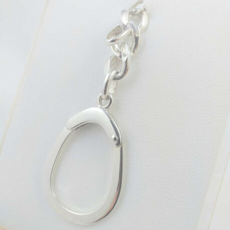 Sistema de llavero de Plata 925 Largo Total 8 cm