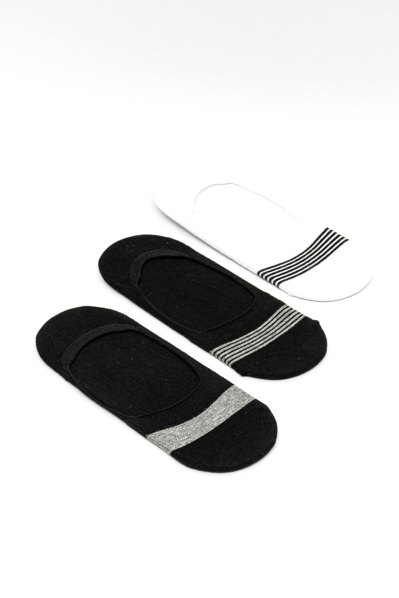 Medias Invisible Niro, Pack X 3 - Color Unico 