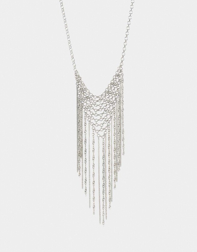 Collares Largos Espejos Collar Largo De Espejos - Plateado