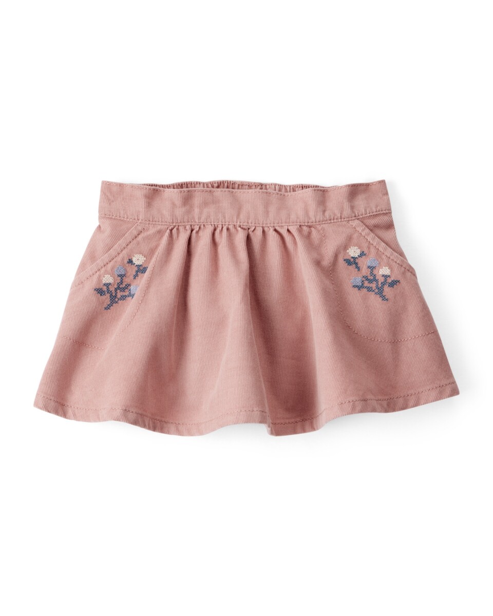 Pollera de pana, rosada 