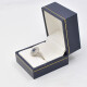 Anillo En Platino, Zafiro Redondo Y Brillantes Anillo En Platino, Zafiro Redondo Y Brillantes