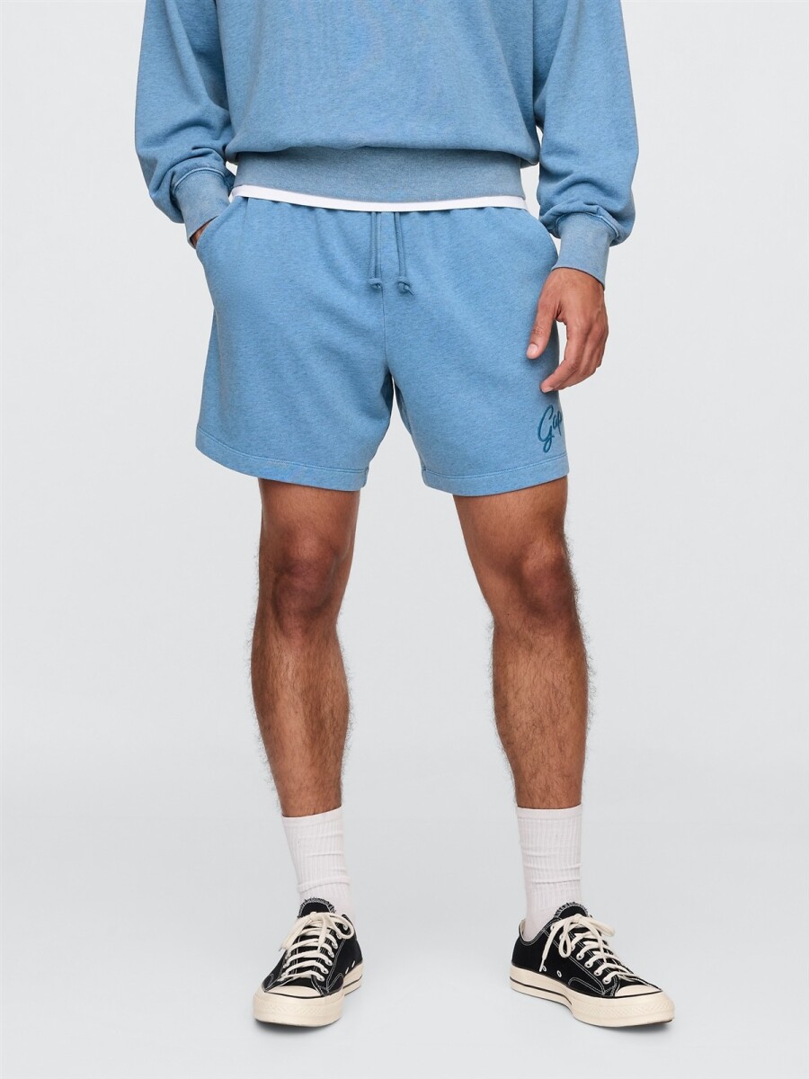 Short Deportivo Sin Felpa Logo Gap Hombre - Union Blue 