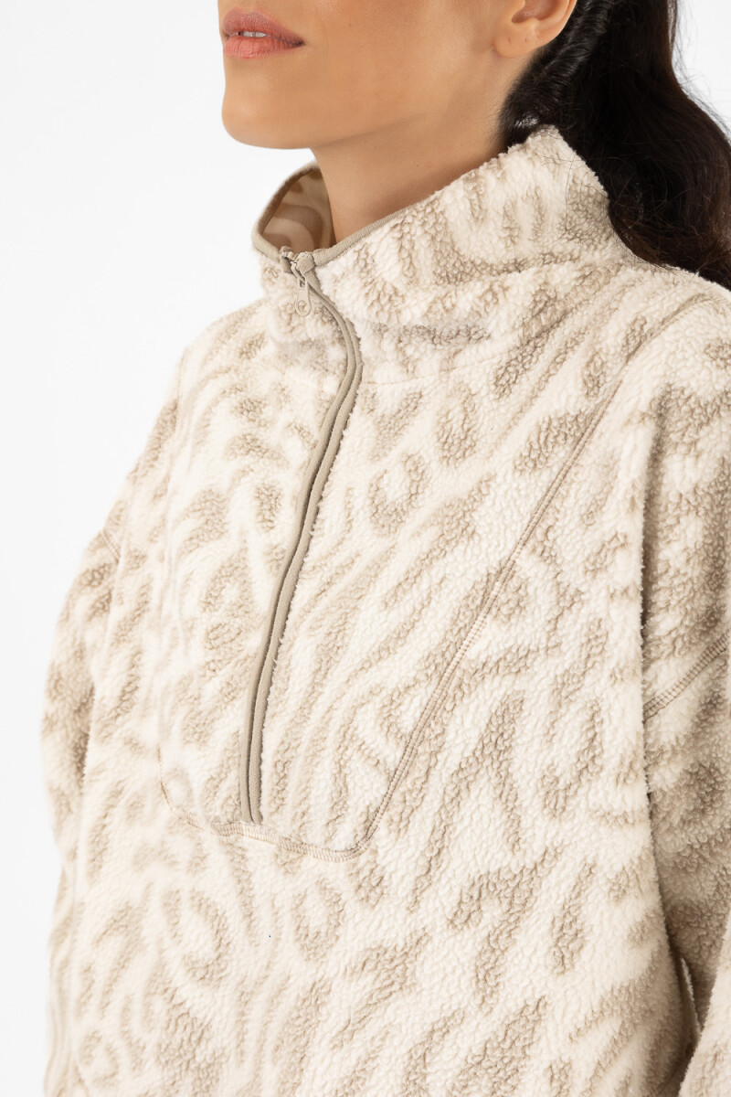 Sweater sherpa animal Beige