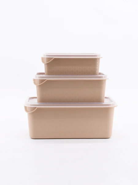 CONTENEDORES MULTIUSO SET X 3 BEIGE