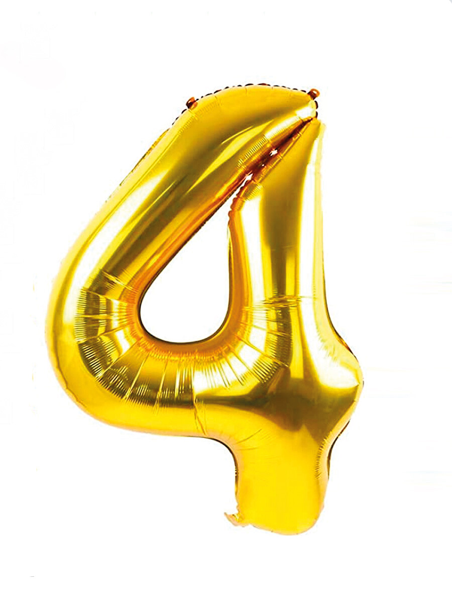 GLOBO NUMERO 4 - DORADO 