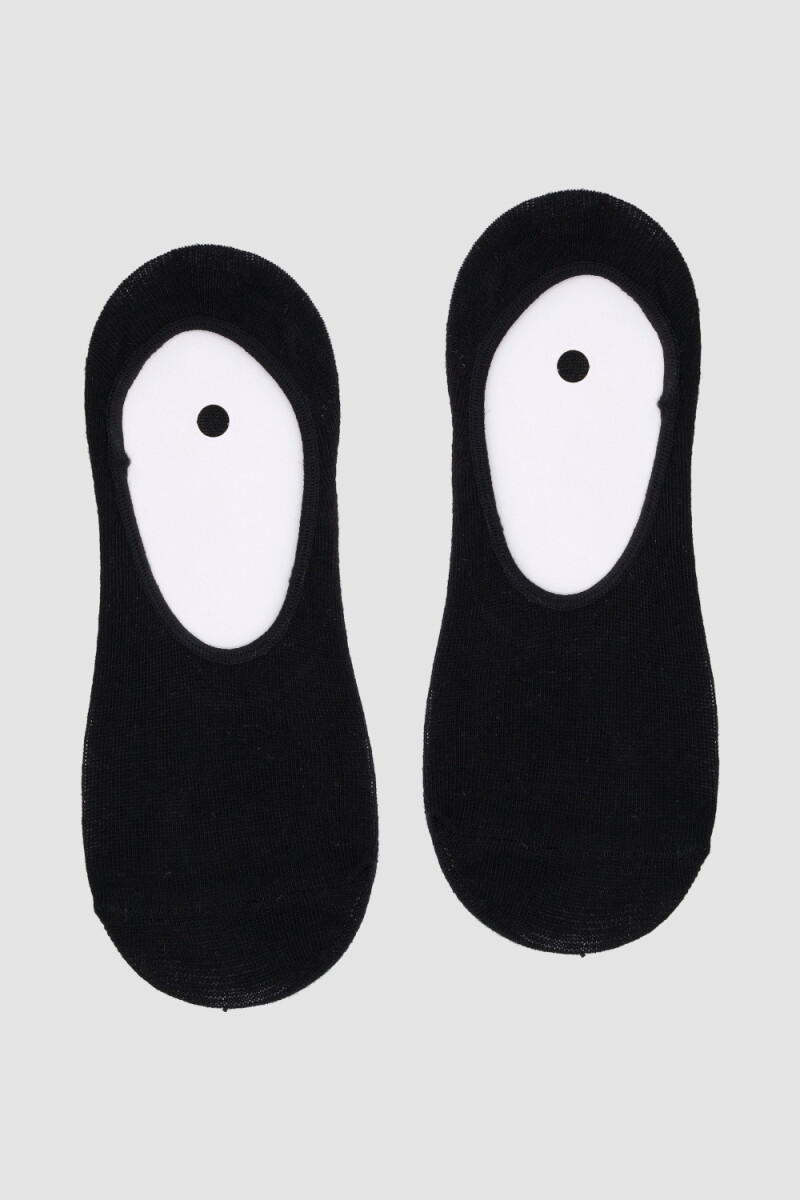 Medias invisibles algodón lisos Negro