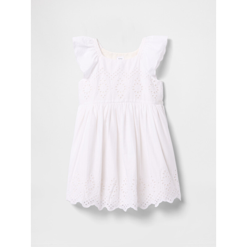 EYELET DRESS OPTIC WHITE V6