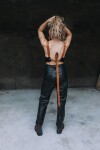 Leather Jeans Crawford Negro