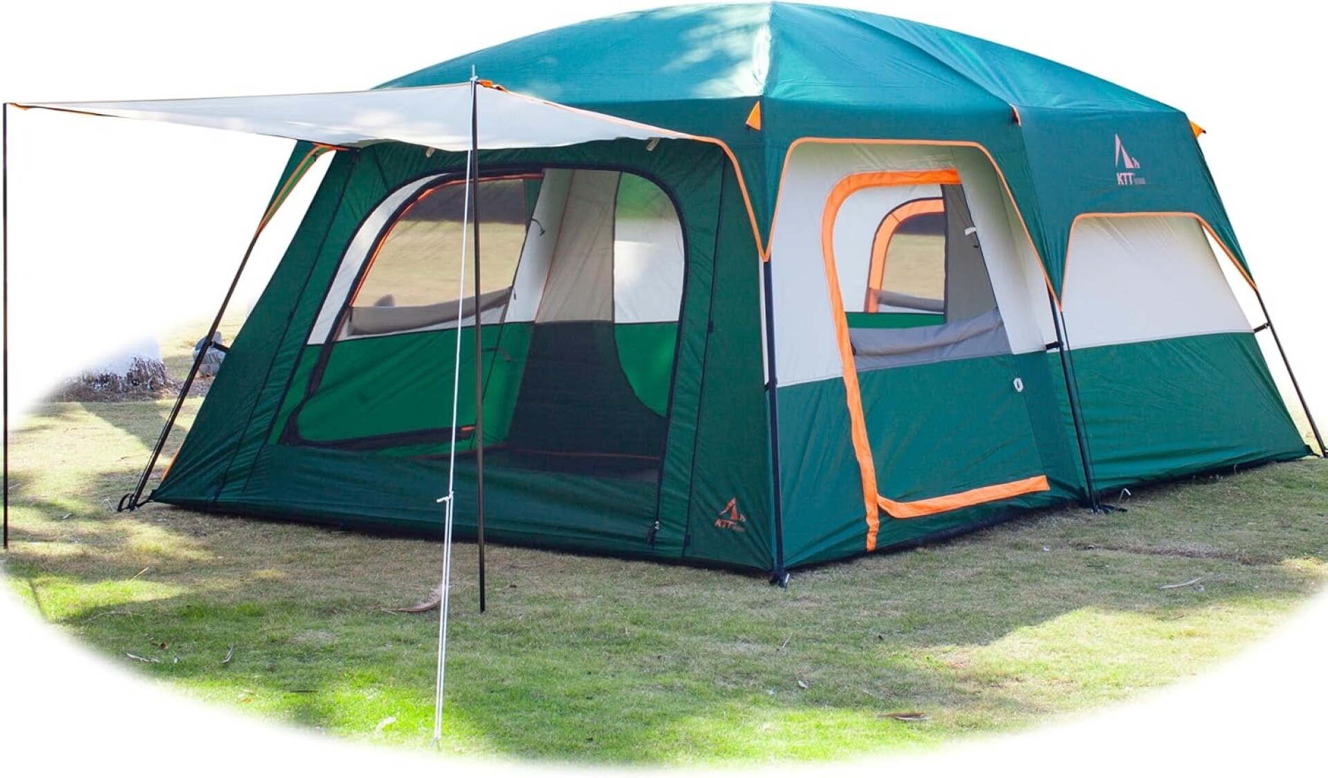 Carpa Estructural Tipo Cabaña 6-8 Personas - Verde 