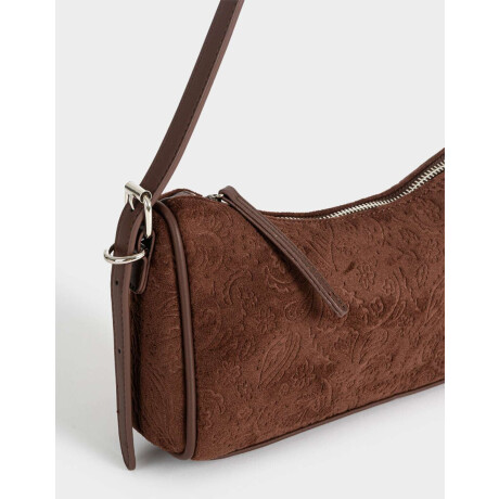 Bandolera Suede Chocolate Marron Chocolate