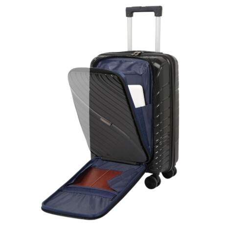 Valija Carry On con bolsillo para laptop Negro
