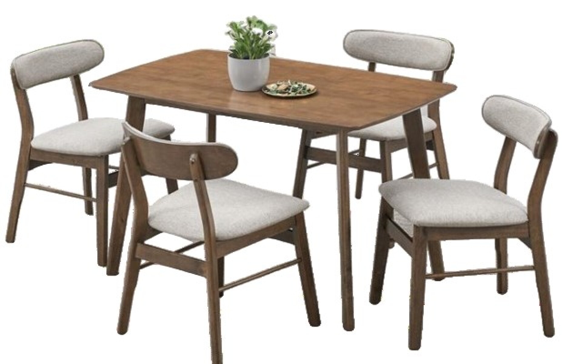Juego Comedor Madera CONCORD Mesa + 4 sillas 