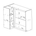 MODULO AEREO ESQUINERO 2 PUERTAS MODELO BLESS 0.90M Modulo Aereo Esquinero 2 Puertas Modelo Bless 0.90m