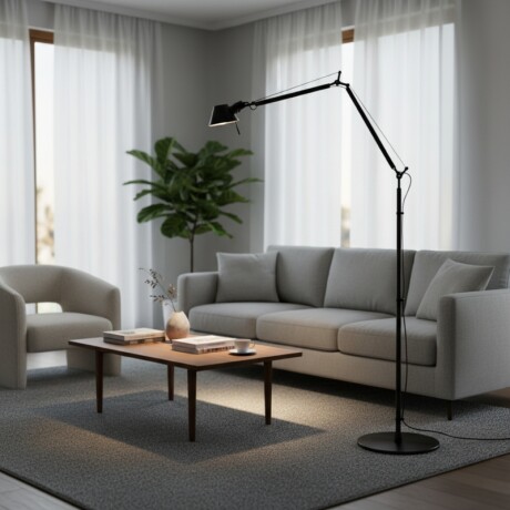 Lámpara de Pie decorativa charlotte Lámpara de Pie Charlotte Negro