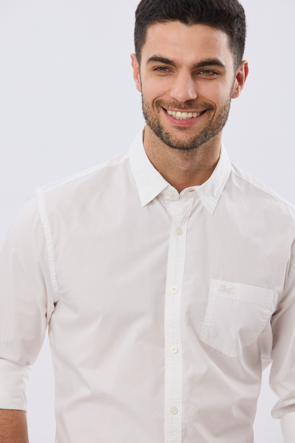 CAMISA LISA DE ALGODÓN Blanco