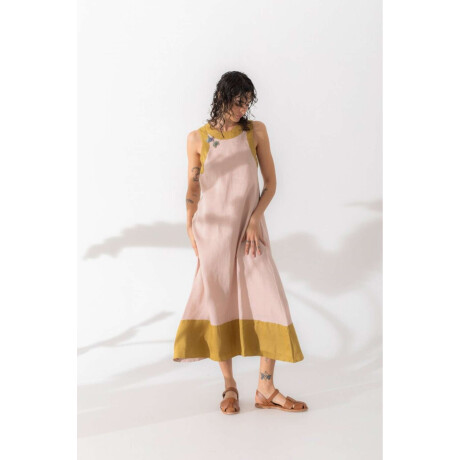 Vestido Açai long Rosa Y Pista