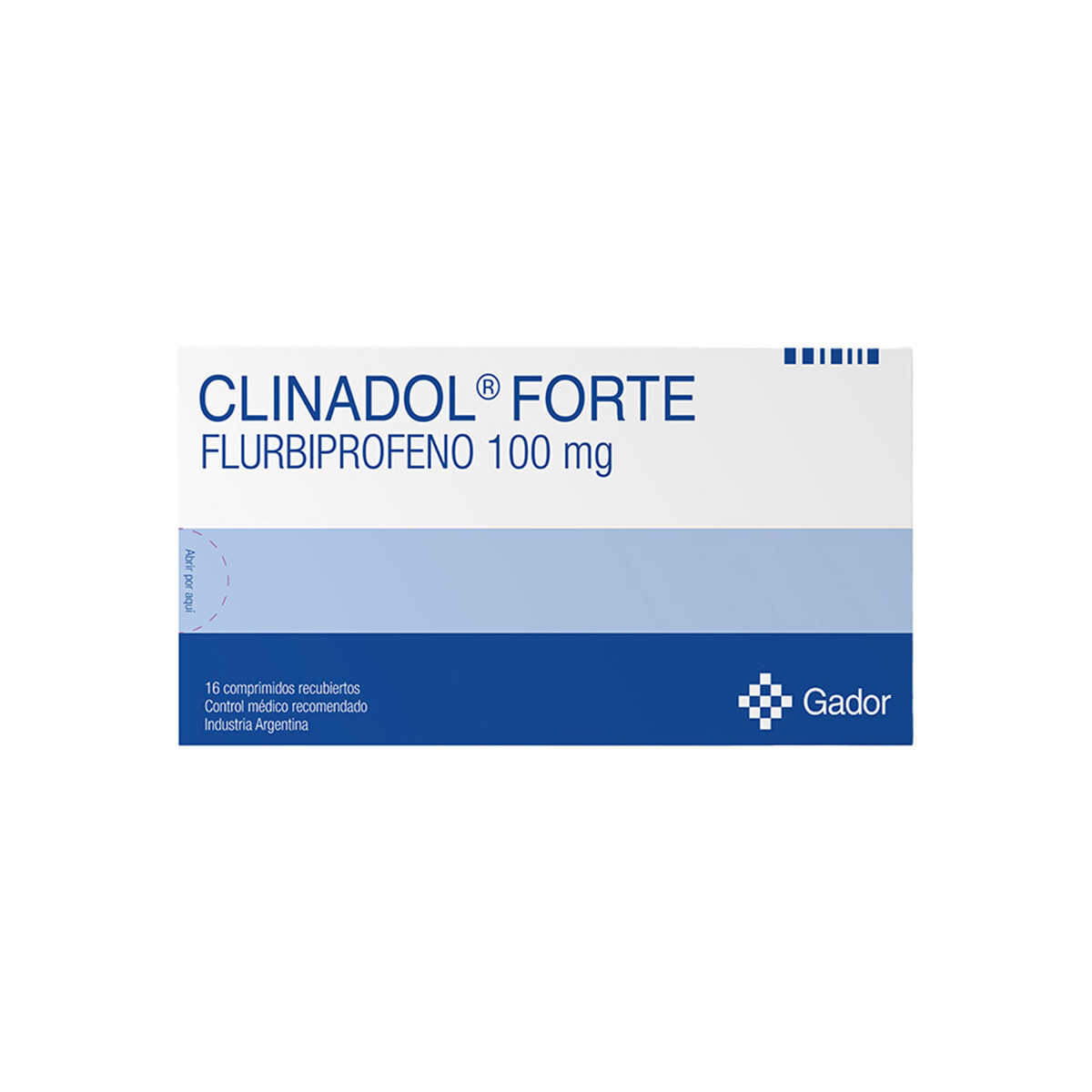 CLINADOL FORTE 100 MG. CJ X 16 COMP. REC 