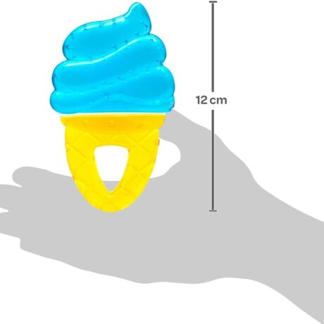 Mordillo silicona con agua Heladito azul