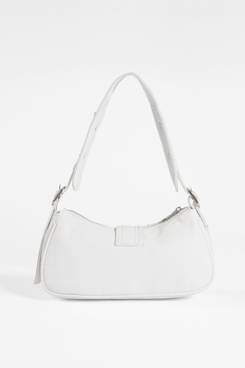 Cartera de hombro hebillas blanco