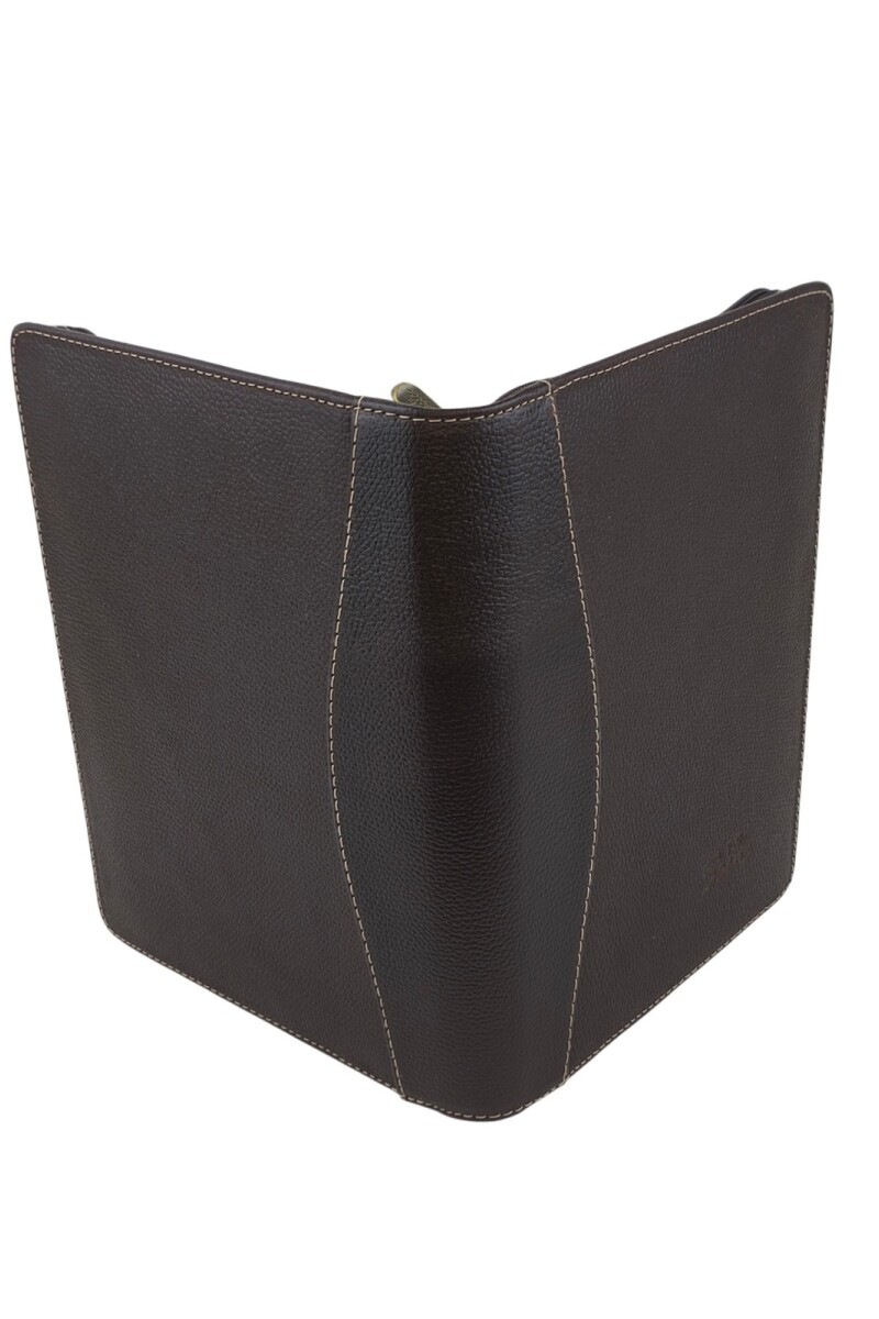 Dosier de Cuero Genuino, Indispensable para Profesionales Modernos. Chocolate