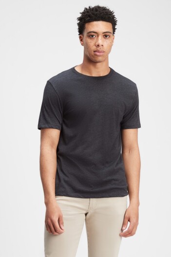 Remera Básica Cuello Redondo Hombre Charcoal Grey