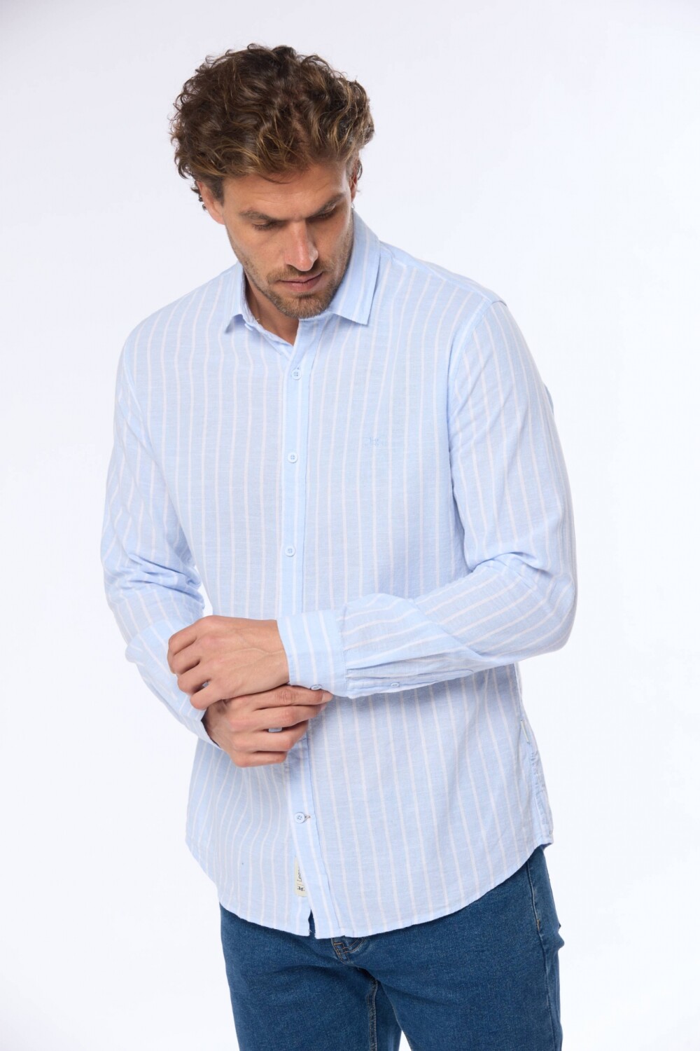 CAMISA DE LINO Azul
