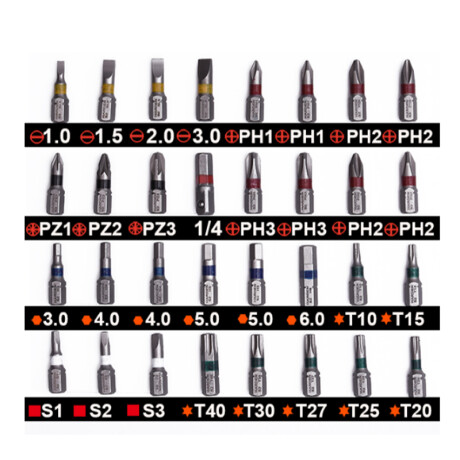 JUEGO DE PUNTAS DE DESTORNILLADOR 32 PZAS HARDEN ++ N/a