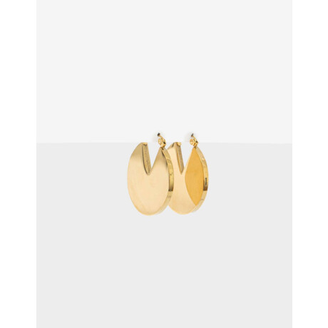 Aros Argolla Acero Circular Dorado