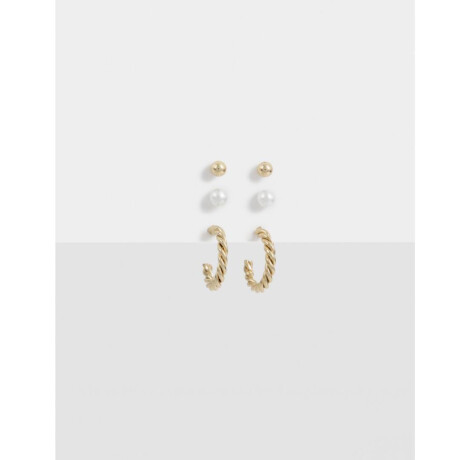 Set De Aros De Metal Dorado