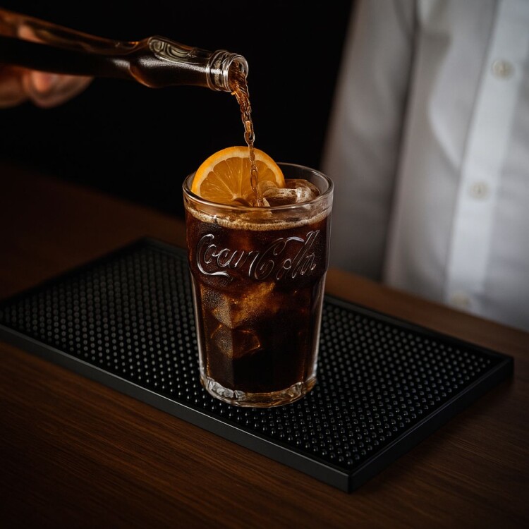 ALFOMBRA BAR COCTELERIA PVC TRAMONTINA 30X15CM NEGRO