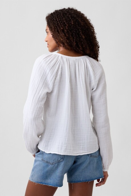 Camisa Muselina Mujer Optic White