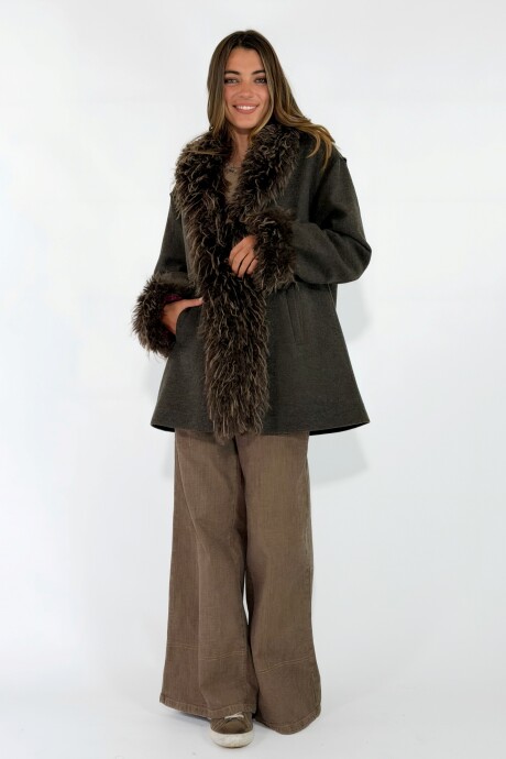 CHAQUETA CANNES MIDI Marron