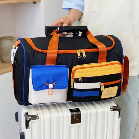 Bolso de viaje con bolsillos Negro
