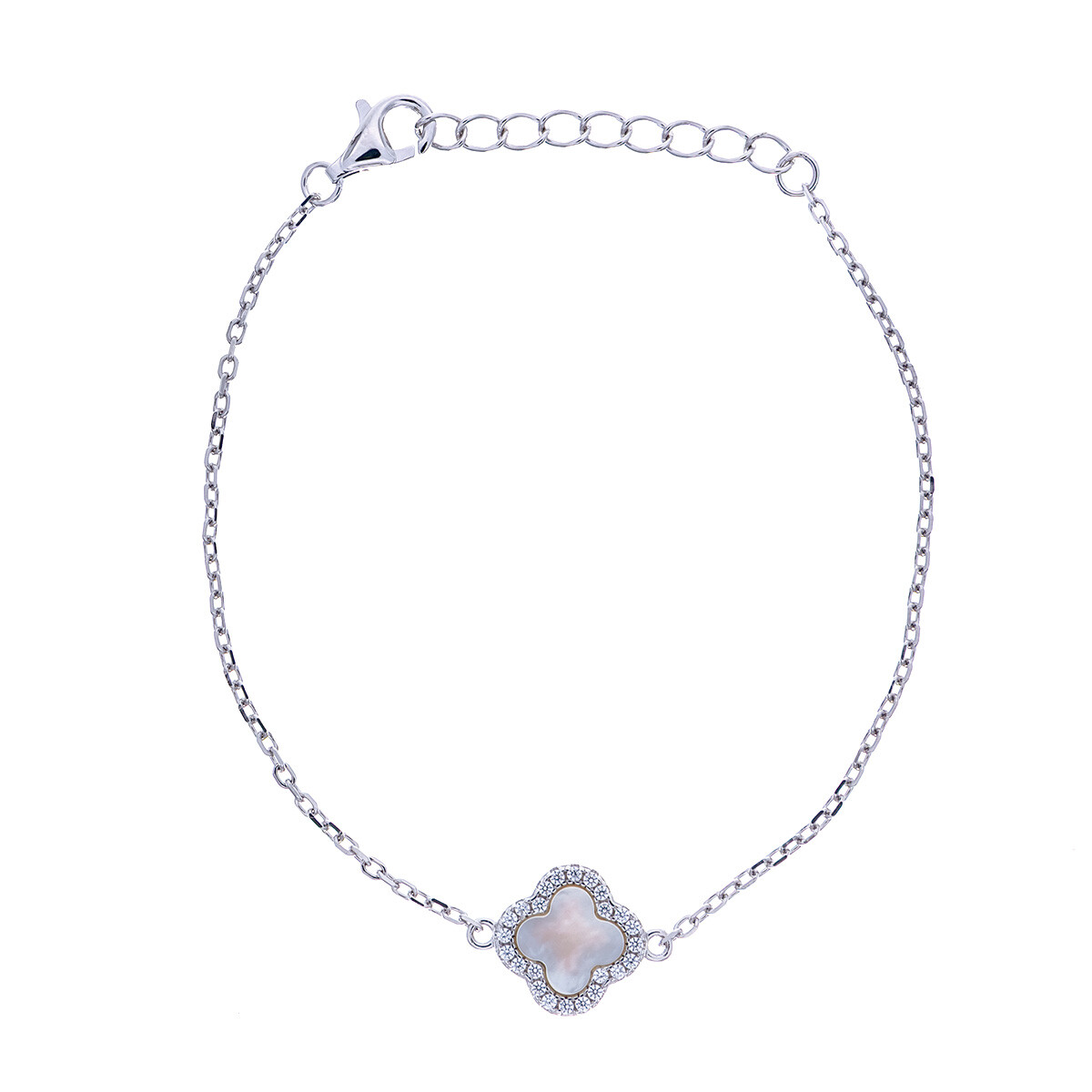 Pulsera de Plata 925 Rodina , Nacar con circonias 