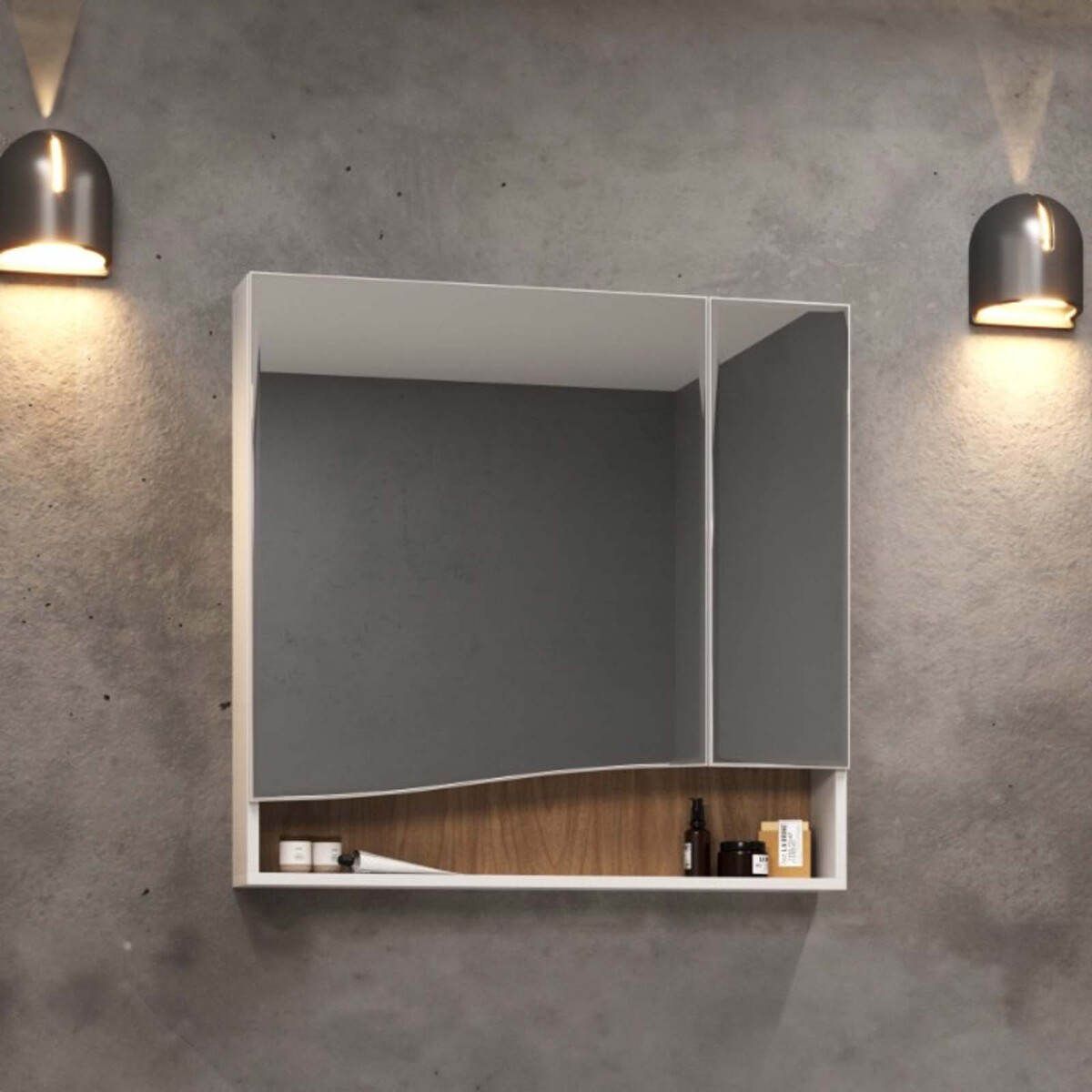 ESPEJO BOTIQUIN DE BAÑO - MDP BLANCO LILA 