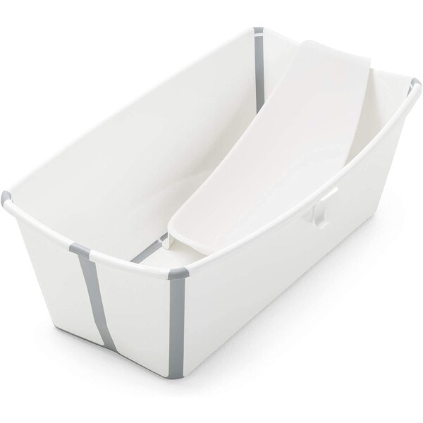 Baño Stokke flexibath XL set c reposera - blanco gris Baño Stokke flexibath XL set c reposera - blanco gris