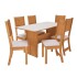 Conjunto Comedor Evora 6 Silla freijo | off white Conjunto Comedor Evora 6 Silla freijo | off white