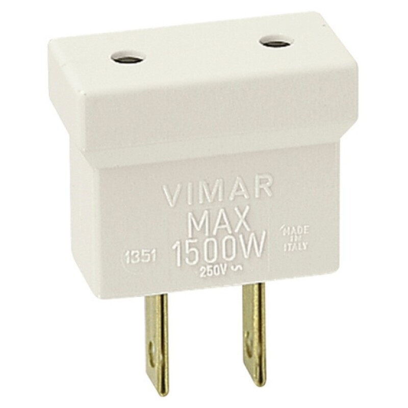 FICHA ADAPTADORA 110/220V C/SALIDA PLANA BLANCO VIMAR FICHA ADAPTADORA 110/220V C/SALIDA PLANA BLANCO VIMAR