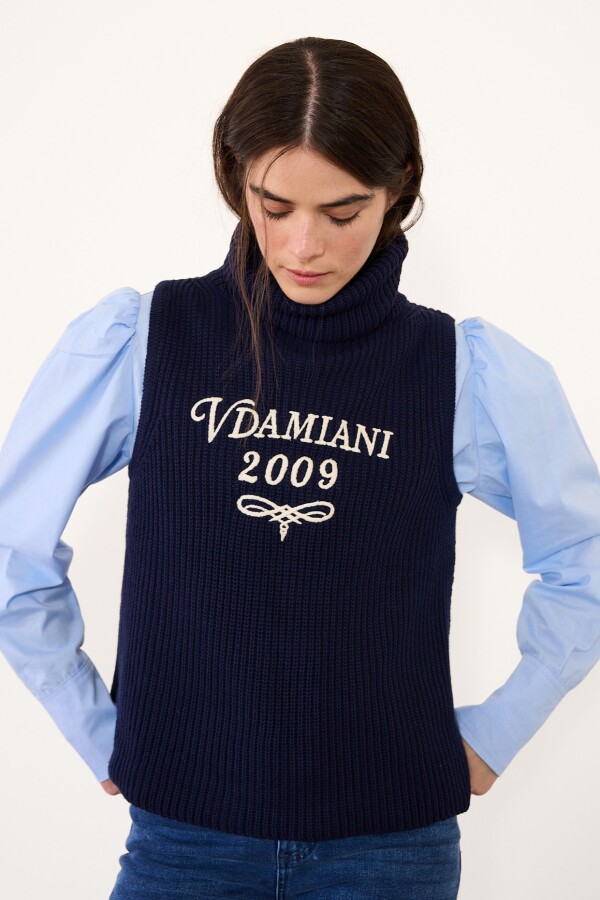 Chaleco Tejido Vdamiani Azul