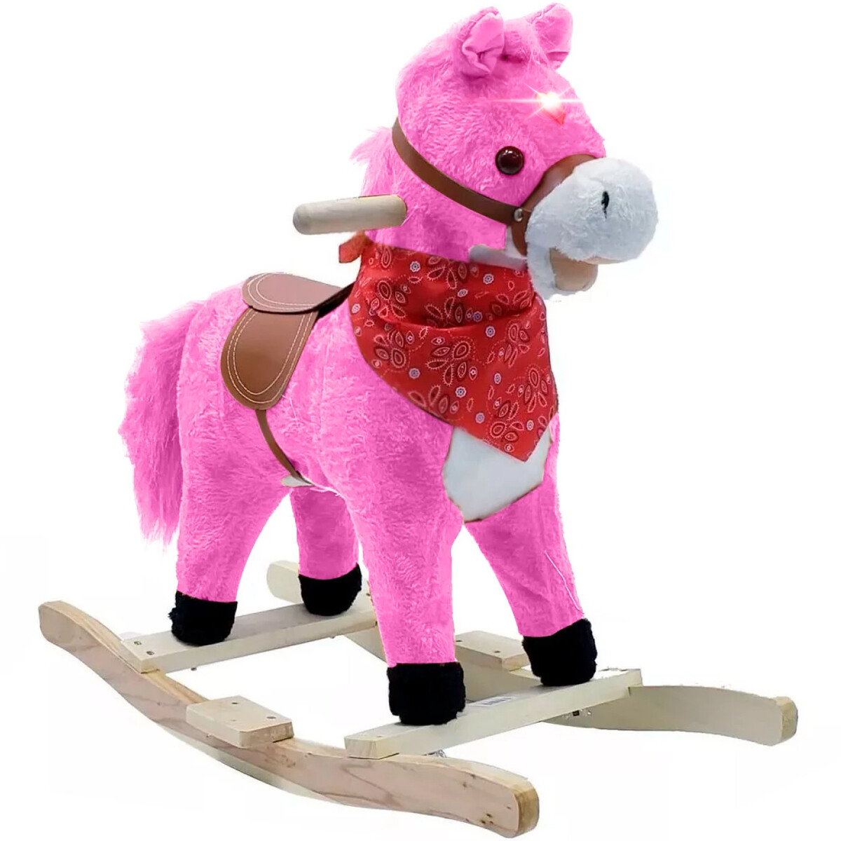 Caballito Balancín Mecedor Madera Sonido y Movimiento - Rosa 