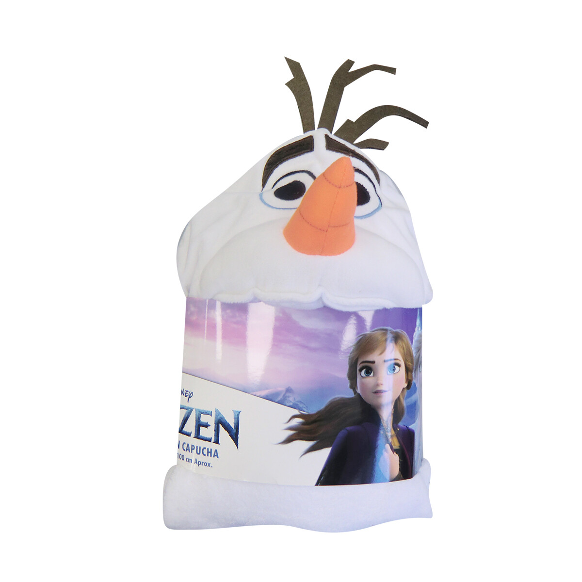 Frazada Con Capucha Infantil Olaf Frozen 100 X 100 Cm 