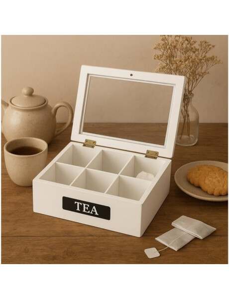 CAJA DE TE 6 DIVISIONES 24x17x7CM MADERA TEA CAJA DE TE 6 DIVISIONES 24x17x7CM MADERA TEA