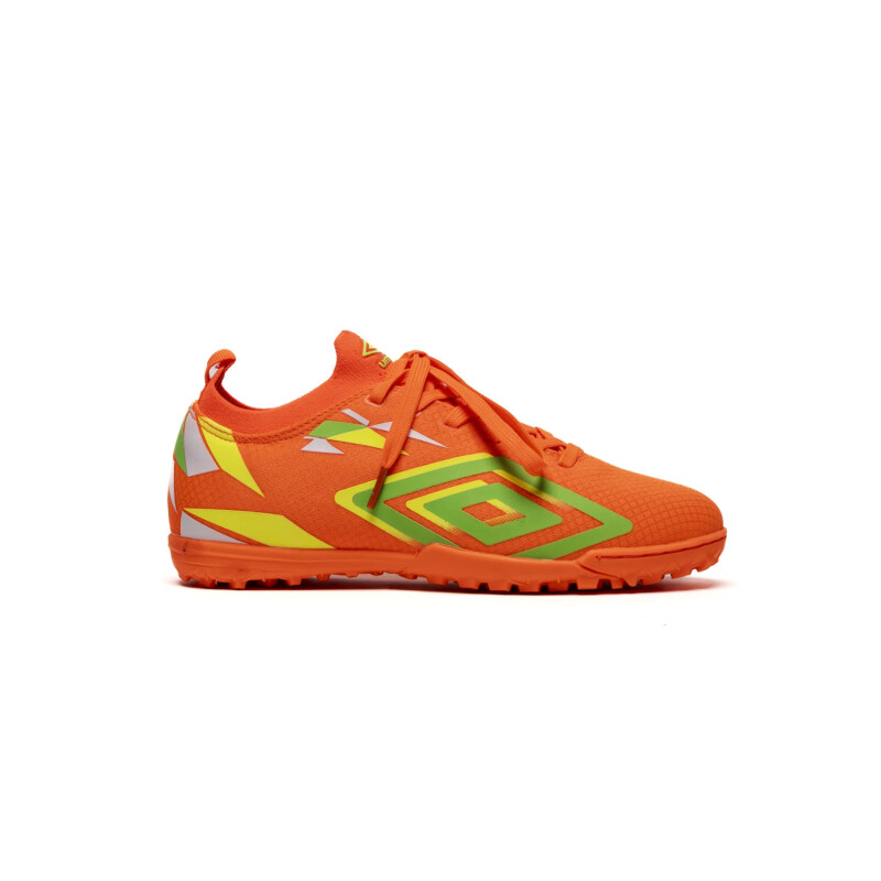 FUTBOL 5 JR (TF) - Umbro - UMBRO CAZADO HIT TF de Niños - 20206503 Naranja-lima