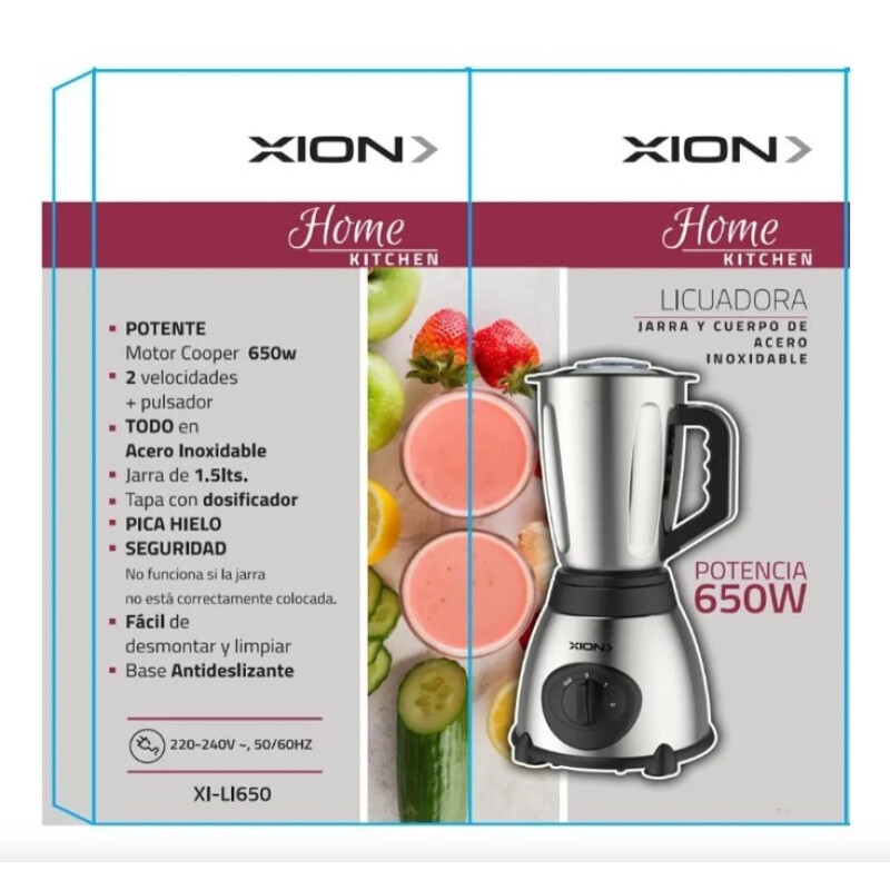 Licuadora XION Vaso Acero inox 650w Licuadora XION Vaso Acero inox 650w