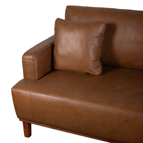 SOFÁ 3 CUERPOS CUERO-Y-MADERA MARRON ALLURE CAMEL