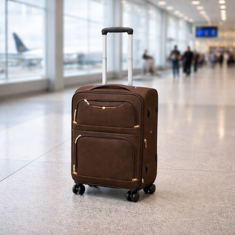 Valija de Tela Oxford con Ruedas 28' Marron