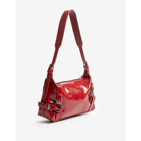 Cartera City Hebillas Rojo Cereza