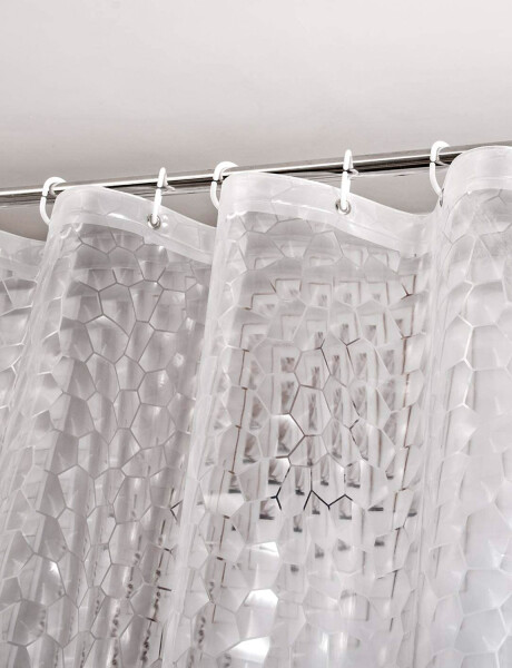 Cortina de baño Amalfi PVC cristal 3D translúcida 180 x 200cm Cortina de baño Amalfi PVC cristal 3D translúcida 180 x 200cm